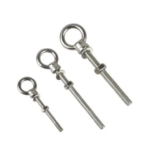 Stainless Steel Lifting Eye Bolt A2 304 Grade Longshank Nut M3 M4 M5 M6 to M20 - Picture 1 of 11