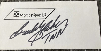 BUDDY BAKER Personally Autographed Signed NASCAR Card RACING FreeShip - Image 1 of 2