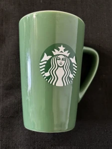 Starbucks 12 oz Green & White Mermaid Logo Tall Coffee Mug Cup - Picture 1 of 4
