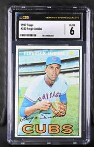 1967 Topps FERGIE JENKINS Cubs #333 2nd Year Card HOF CSG 6 EX/NM 🔥Stunning!🔥 - Picture 1 of 2