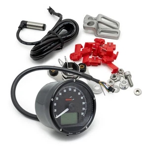 D75 Tachometer Koso Ziffernblatt Oberfläche Blende schwarz 0-240 km/h universal - Bild 1 von 7