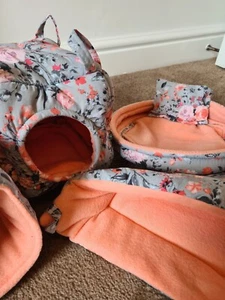 Hammock for Ferret Chinchilla Rat Guinea Pig Bed Toy Pet Cube House Luxury Pink - Picture 1 of 4