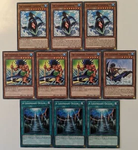 YuGiOh 10 Card The Legendary Fisherman and Related Card Set/Lot - Picture 1 of 1