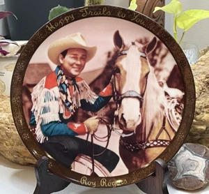 Vintage Roy Rogers Happy Trails 1994 Crestley Collector Plate - Picture 1 of 6
