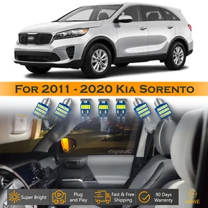 11 x Ultra White LED Lights Interior Package Kit For 2011 - 2020 Kia Sorento - Picture 1 of 8