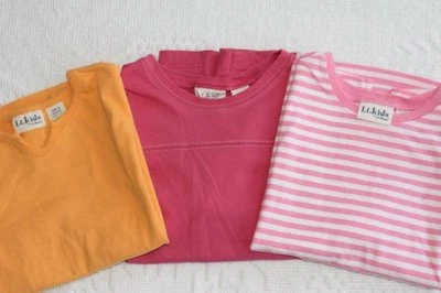 L.L. Bean Kids набор из 3 девочек рубашки оранжевый розовый sz. M 10/12 - Изображение 1 из 4