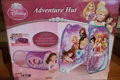 Disney Princess Adventure Hut Tent Tunnel Port 2 Structures Play twist fold NEW - Image 1 of 4