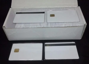 SLE 4428 Big Chip White PVC Smart Inkjet Card w/ HiCo - 100 Pack 8.4 mm cards - Picture 1 of 1