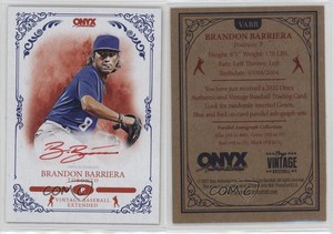 2022 Onyx Vintage Extended Auto Red Ink /25 Brandon Barriera #VABB Auto