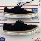 Collection By Clarks Women Black Suede Hemp Lace Shoes 8.5m Casual Sneakers H10