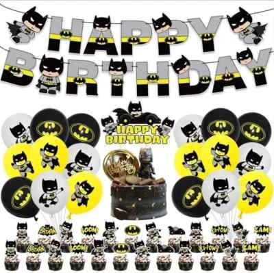 Batman Latex Balloons Party Supplies Superhero Birthday Decoration - image 1 of 4