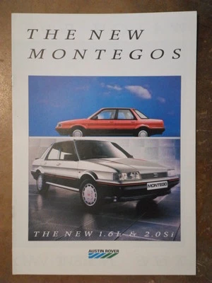 AUSTIN MONTEGO 1.6L & 2.0Si SALOONS orig 1986 UK Mkt Sales Brochure - #3882 - Image 1 of 4