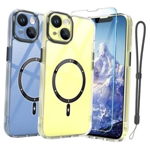 for iPhone 14 Magnetic Case Compatible with MagSafe, Crystal Clear Anti - Picture 1 of 7