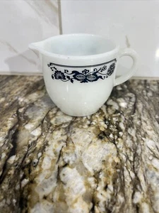 Vintage Pyrex Creamer Old Town Blue Milk Glass - Picture 1 of 13
