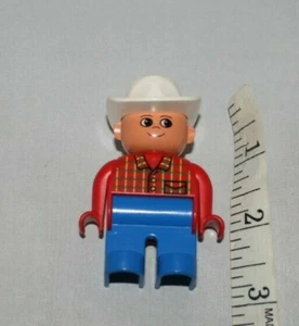 Lego Duplo Group 4555 3-12 Western Cowboy Red White Blue Hat Posable - Picture 1 of 6