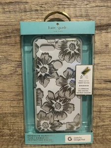 Kate Spade Defensive Hardshell Case for Pixel 3 XL - Reverse Hollyhock/Cream - Picture 1 of 4