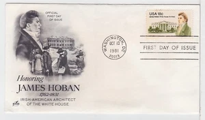 TurtlesTradingPost- James Hoban- White House Architect- 1981 FDC #1935- Artcraft - Picture 1 of 1