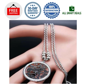 Collar Dije Tetragrammaton Pentagrama Amuleto Sagrado Pentaculo De Salomon  - Picture 1 of 12