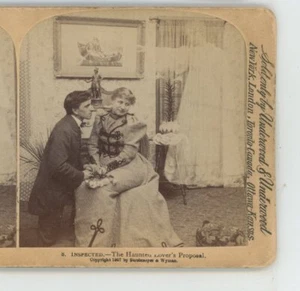 Inspected Haunted Lover's Proposal Ghost Spirit Underwood Genre Stereoview - Picture 1 of 2