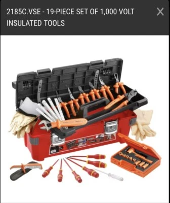 Facom 19pc 1000v Insulated Electrical Tool Set 2185C.VSE NEW - Image 1 of 4
