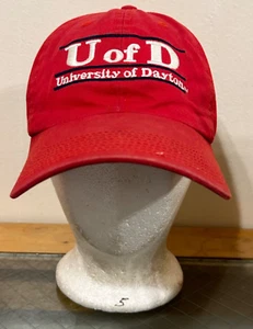 Vintage University of Dayton U of D Logo Mütze Kappe rot verstellbarer Riemen hinten - Bild 1 von 7