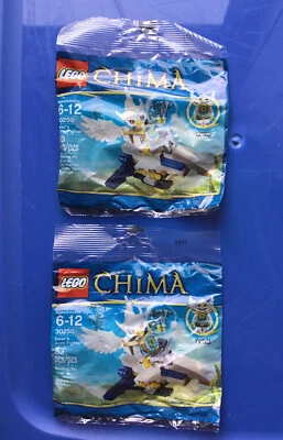 LEGO Chima 30250 Polybag LOT OF 2 Ewar's Acro Fighter Eagle ~ EWAR Mini Figure - Image 1 of 3