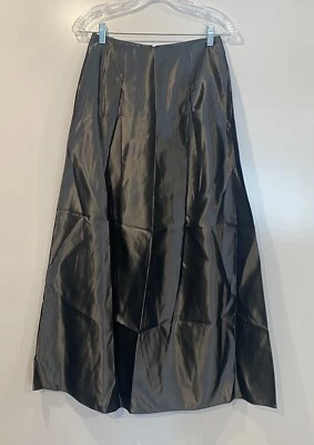 Jessica McClintock Gunne Sax Mujer Gris Tafetán Falda Larga Formal Talla 5 Foto 1 de 4