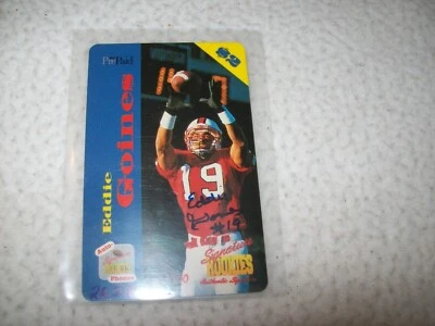 1995 SIGNATURE ROOKIES EDDIE GOINES AUTOGRAPH SIGNED AUTO NC STATE WOLFPACK - Image 1 of 2