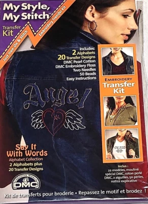 DMC My Style, My Stitch Iron-On Transfer Kit Say It With Words - Image 1 of 2