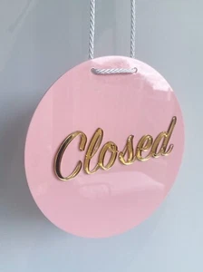 Acrylic Business Sign | Open Closed Sign – Double-Sided Hanging Sign - Picture 1 of 2
