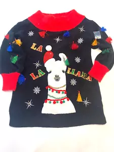 Holiday Time La Lama Weihnachten hässlicher Pullover Größe M neu ohne Etikett - Bild 1 von 9