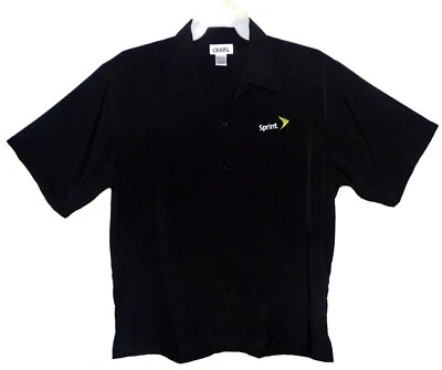 Sz L Cintas "Sprint" Work Shirt Black 100% Polyester Embroidered Logo - Image 1 of 3