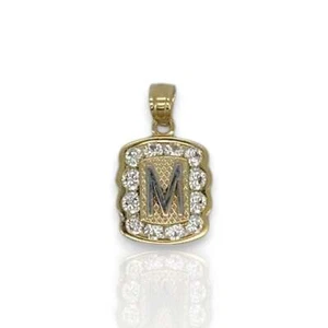 Initial Cz Pendant - 10K Yellow Gold - Picture 1 of 27