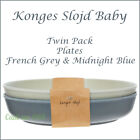 Pack de 2 assiettes Konges Slojd assiettes pour enfants assiettes pour bébé NEUF bleu