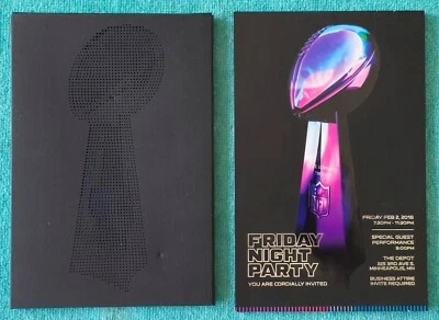 SUPER BOWL LII (52) FRIDAY NIGHT "COMMISSIONERS PARTY" TICKET - NFL  UNUSED RARE - Image 1 of 4