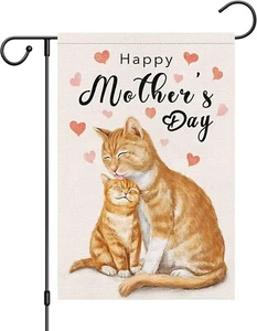Happy Mother'S Day Garden Flag for Mom 12X18 Double Sided Burlap, Small Vertical - Picture 1 of 6