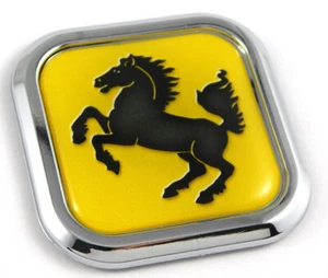 Stuttgart flag Square Chrome rim Emblem Car 3D Decal Badge Bumper sticker 2" - Foto 1 di 8