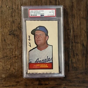 1968 TOPPS #11 DON DRYSDALE PSA 4 ACTION ALL-STAR STICKERS—LOW POP💥*** (tgcs) - Picture 1 of 2
