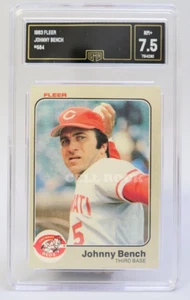 1983 Fleer JOHNNY BENCH #584 Graded GMA 7.5 - Picture 1 of 4