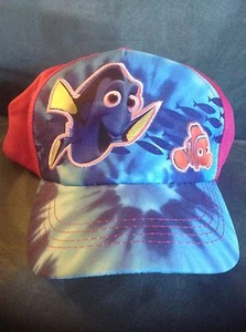 DISNEY PIXAR FINDING DORY GIRLS KID'S BASEBALL CAP (HAT) TIE DYED WITH NEMO - Picture 1 of 2