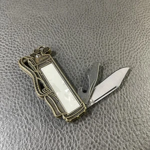 Vintage Imperial Pocket Knife Golf Bag Faux Mother of Pearl Handle Bottle Opener - Picture 1 of 6