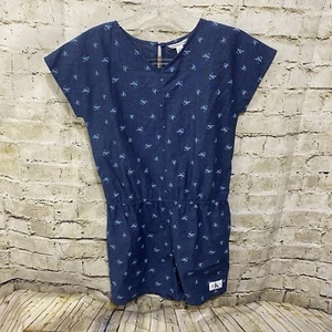 NWT Calvin Klein Jeans Girls Large 12-14 Blue Cotton Thin Romper - Picture 1 of 7