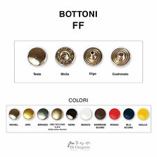 Bottoni automatici a pressione tipo FF in Ferro 9|12|14|17mm 100 pz vari colori