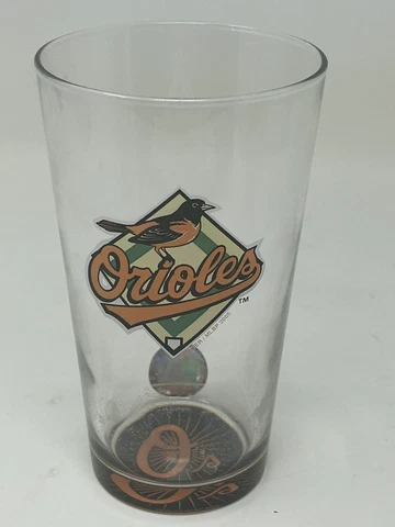 Rare Hunter Baltimore Orioles Pink Glass With O’s Logo On The Bottom Interior Cover