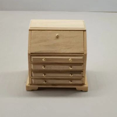 Dollhouse Miniatures Retro Plain Bookcase Cabinet W/ Handle 1:12 Scale Furniture - Image 1 of 4