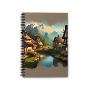 Quaderno a spirale Mountain Village 118 pagine - Linea rigata - Foto 1 di 5