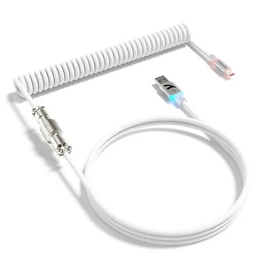 ATTACK SHARK C01 Ultra Custom Coiled USB C to A Cable for Mechanical Keyboard - Picture 1 of 31