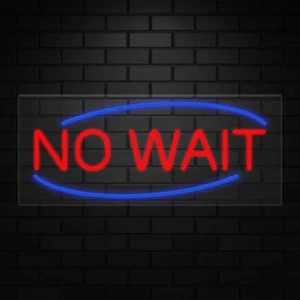 Insegna No Wait per Espositori Business | LED Flex Neon | 32"W x 13"H x 1"D - Foto 1 di 4