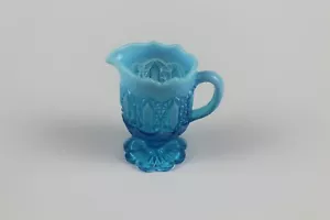 💥 English by GREENER & CO ☆ Blue Opalescent CREAMER RD# 241930 C 1894 RARE - Picture 1 of 7