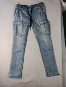 Pacsun Pants Mens Small Blue Cargo Jogger Utility Drawstring Stretch Hiking - Foto 1 di 12